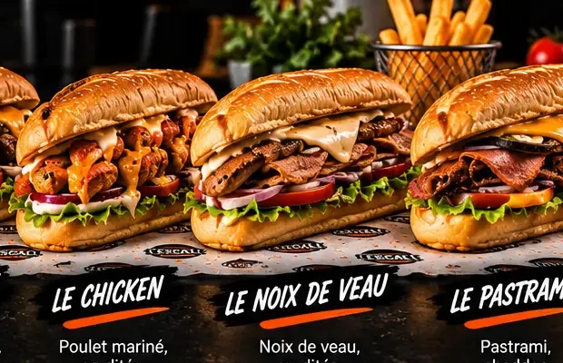 Sandwich halal généreux L'Escale Metz